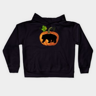 Panda bear in pumpkin Kids Hoodie